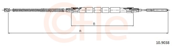 Cable, parking brake - 10.9038 COFLE
