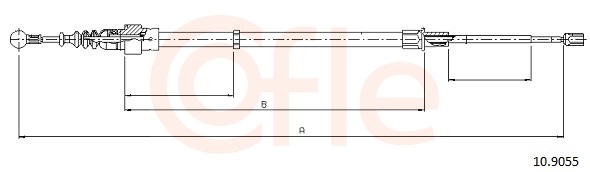 Cable, parking brake - 10.9055 COFLE