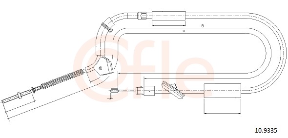 Cable, parking brake - 10.9335 COFLE