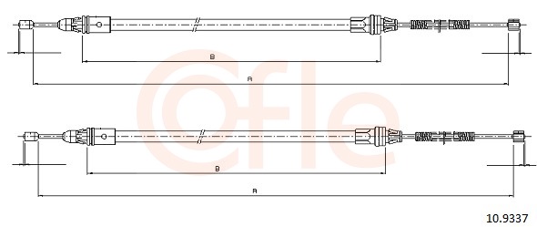 Cable, parking brake - 10.9337 COFLE
