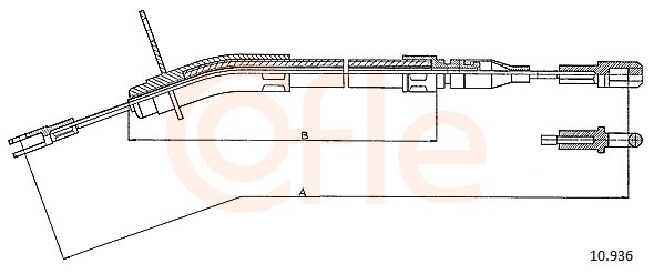 Cable, parking brake - 10.936 COFLE