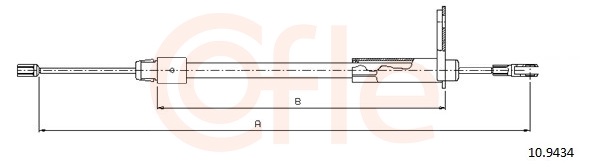 Cable, parking brake - 10.9434 COFLE