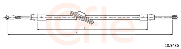 Cable, parking brake - 10.9436 COFLE