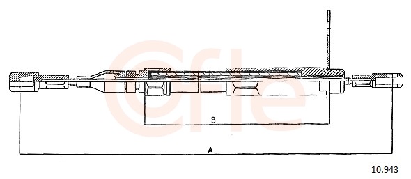 Cable, parking brake - 10.943 COFLE