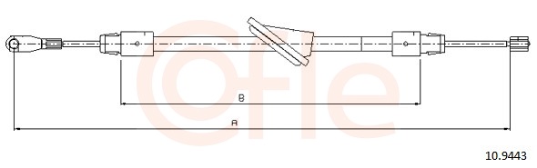 Cable, parking brake - 10.9443 COFLE