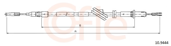 Cable, parking brake - 10.9444 COFLE