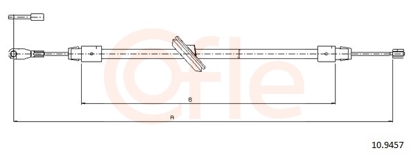 Cable, parking brake - 10.9457 COFLE