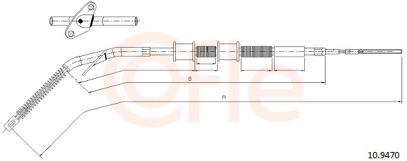 Cable, parking brake - 10.9470 COFLE