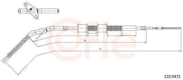 Cable, parking brake - 10.9471 COFLE