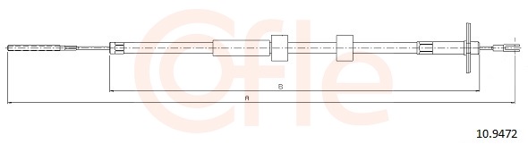 Cable, parking brake - 10.9472 COFLE