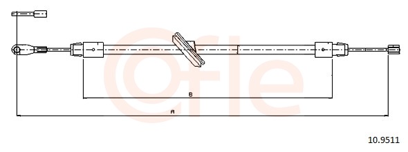 Cable, parking brake - 10.9511 COFLE