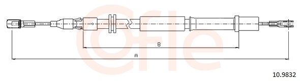 Cable, parking brake - 10.9832 COFLE