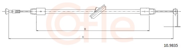 Cable, parking brake - 10.9835 COFLE