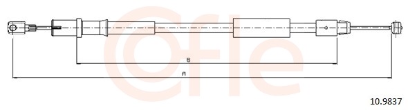 Cable, parking brake - 10.9837 COFLE