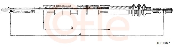 Cable, parking brake - 10.9847 COFLE