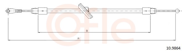 Cable, parking brake - 10.9864 COFLE