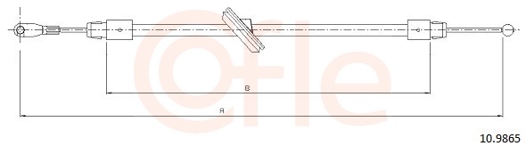 Cable, parking brake - 10.9865 COFLE