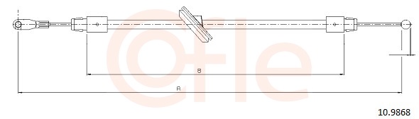 Cable, parking brake - 10.9868 COFLE
