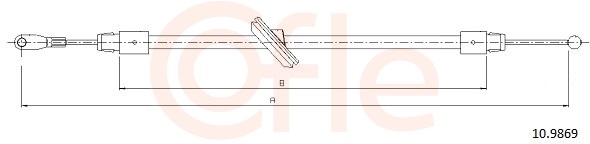 Cable, parking brake - 10.9869 COFLE