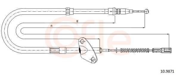Cable, parking brake - 10.9871 COFLE