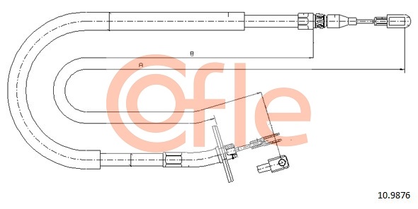 Cable, parking brake - 10.9876 COFLE