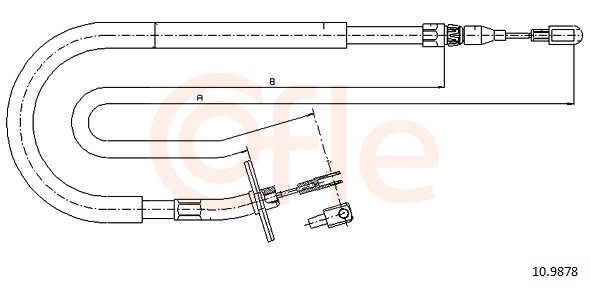 Cable, parking brake - 10.9878 COFLE