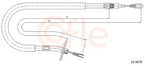 Cable, parking brake - 10.9879 COFLE