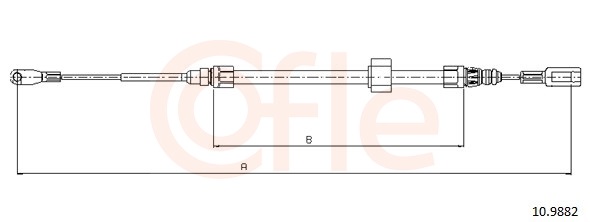 Cable, parking brake - 10.9882 COFLE