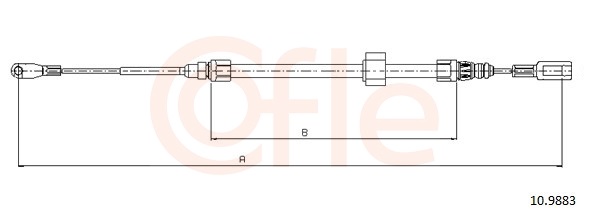 Cable, parking brake - 10.9883 COFLE