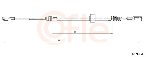 Cable, parking brake - 10.9884 COFLE