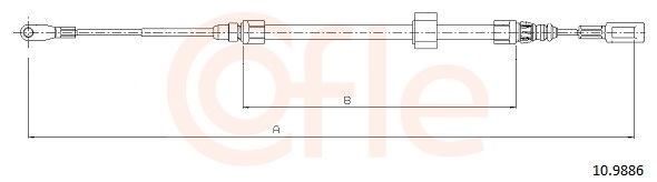 Cable, parking brake - 10.9886 COFLE