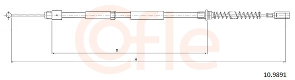 Cable, parking brake - 10.9891 COFLE