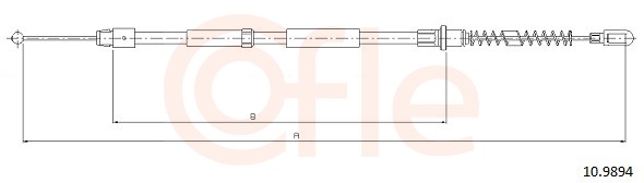 Cable, parking brake - 10.9894 COFLE