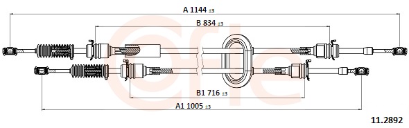 Cable, manual transmission - 11.2892 COFLE