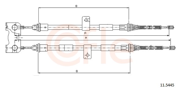 Cable, parking brake - 11.5445 COFLE