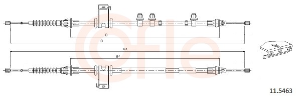 Cable, parking brake - 11.5463 COFLE