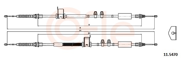 Cable, parking brake - 11.5470 COFLE
