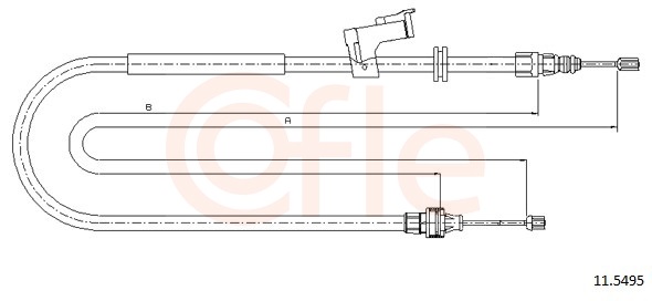 Cable, parking brake - 11.5495 COFLE