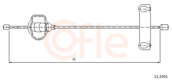 Cable, parking brake - 11.5501 COFLE