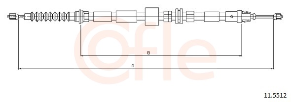 Cable, parking brake - 11.5512 COFLE