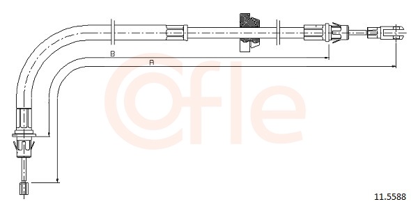 Cable, parking brake - 11.5588 COFLE