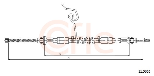 Cable, parking brake - 11.5665 COFLE
