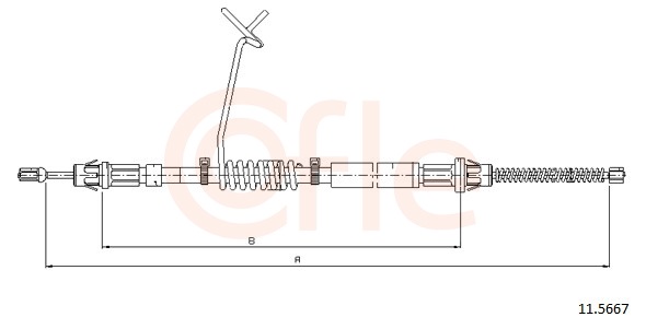 Cable, parking brake - 11.5667 COFLE