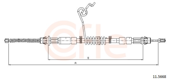 Cable, parking brake - 11.5668 COFLE