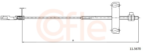 Cable, parking brake - 11.5670 COFLE