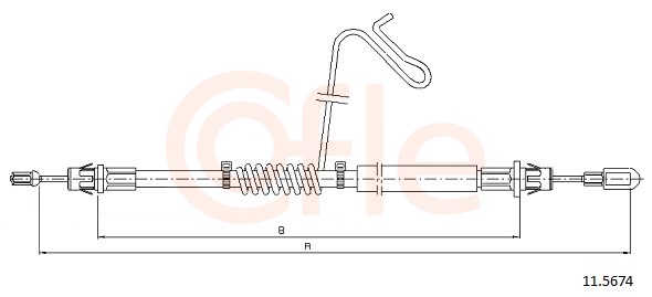 Cable, parking brake - 11.5674 COFLE