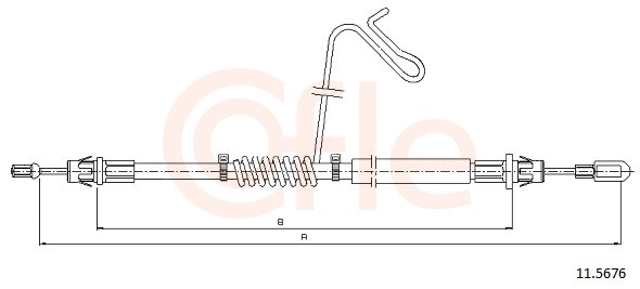 Cable, parking brake - 11.5676 COFLE