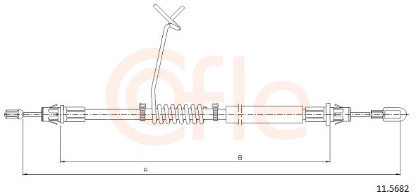 Cable, parking brake - 11.5682 COFLE
