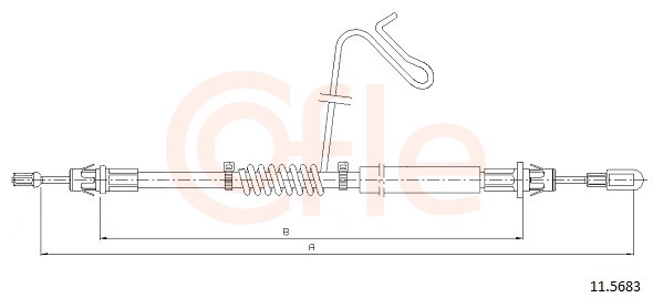 Cable, parking brake - 11.5683 COFLE