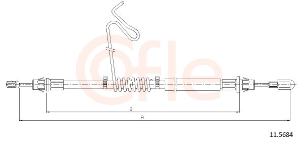 Cable, parking brake - 11.5684 COFLE